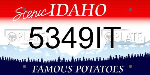 5349IT Idaho License Plate
