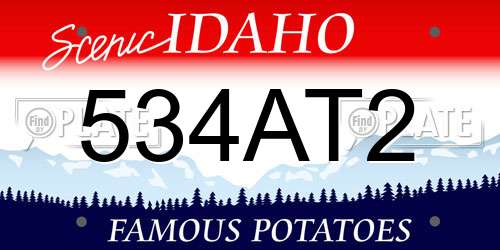 534AT2 Idaho License Plate