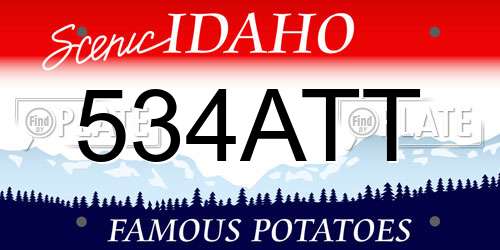 534ATT Idaho License Plate