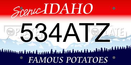 534ATZ Idaho License Plate