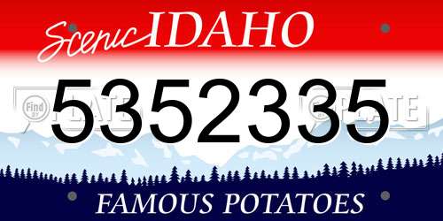 5352335 Idaho License Plate