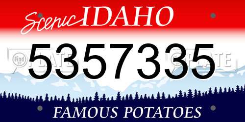 5357335 Idaho License Plate