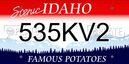 535KV2 Idaho License Plate