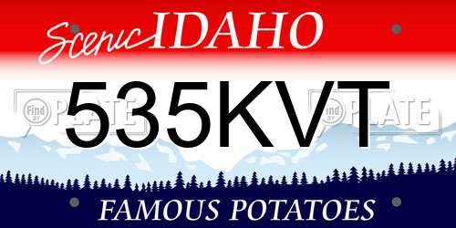 535KVT Idaho License Plate