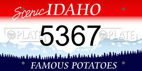 5367 Idaho License Plate