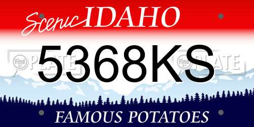 5368KS Idaho License Plate