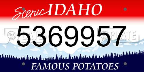 5369957 Idaho License Plate