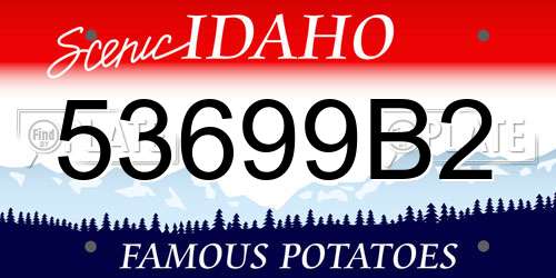 53699B2 Idaho License Plate