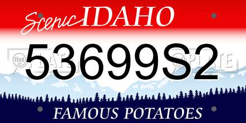 53699S2 Idaho License Plate