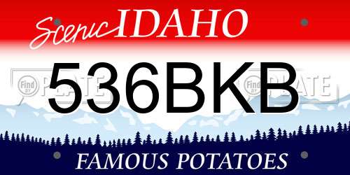 536BKB Idaho License Plate