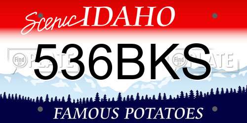 536BKS Idaho License Plate