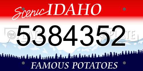 5384352 Idaho License Plate