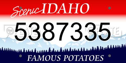 5387335 Idaho License Plate