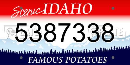 5387338 Idaho License Plate