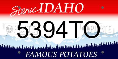 5394TO Idaho License Plate
