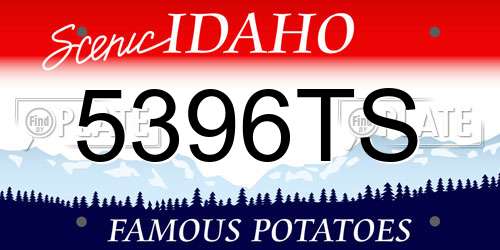 5396TS Idaho License Plate