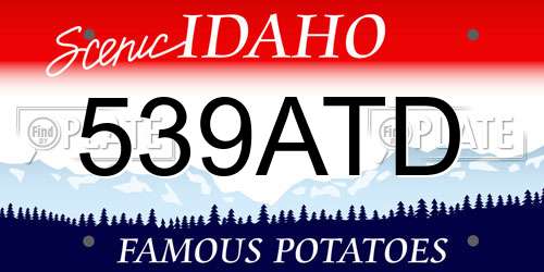 539ATD Idaho License Plate