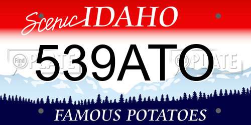 539ATO Idaho License Plate