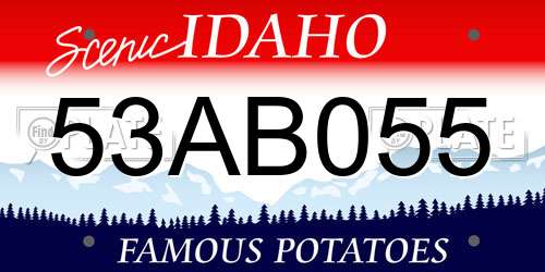 53AB055 Idaho License Plate