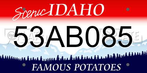 53AB085 Idaho License Plate