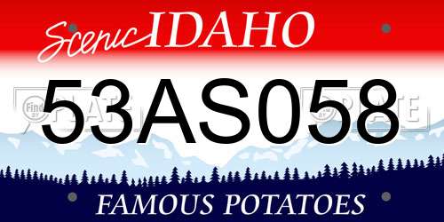 53AS058 Idaho License Plate