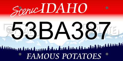 53BA387 Idaho License Plate