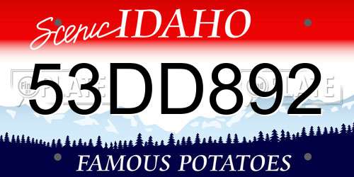 53DD892 Idaho License Plate