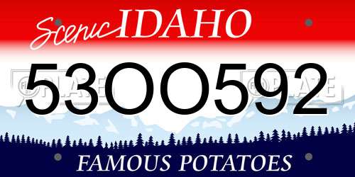53OO592 Idaho License Plate