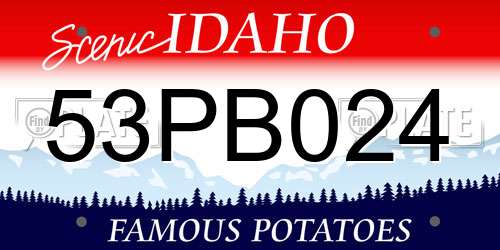 53PB024 Idaho License Plate
