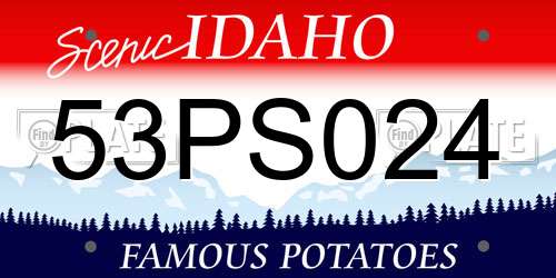 53PS024 Idaho License Plate