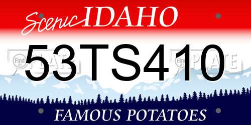 53TS410 Idaho License Plate