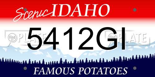 5412GI Idaho License Plate