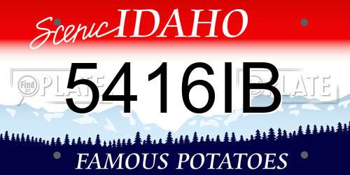 5416IB Idaho License Plate