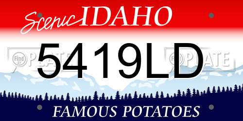 5419LD Idaho License Plate