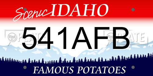 541AFB Idaho License Plate
