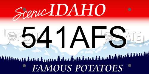 541AFS Idaho License Plate