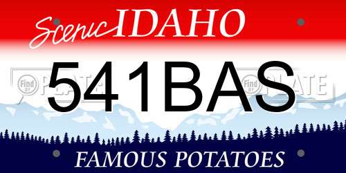 541BAS Idaho License Plate