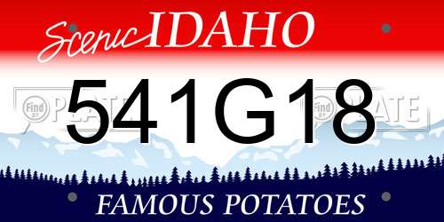 541G18 Idaho License Plate