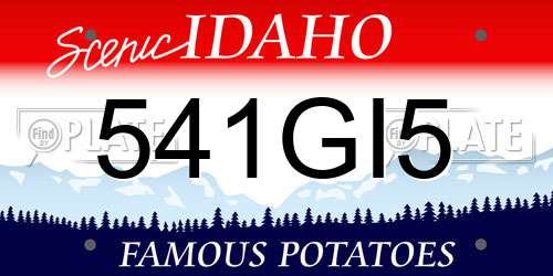 541GI5 Idaho License Plate