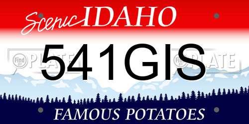 541GIS Idaho License Plate