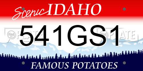 541GS1 Idaho License Plate
