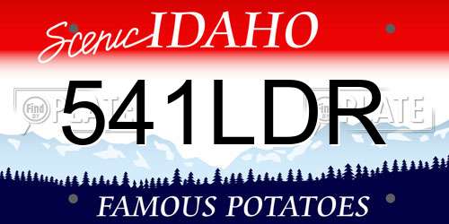 541LDR Idaho License Plate