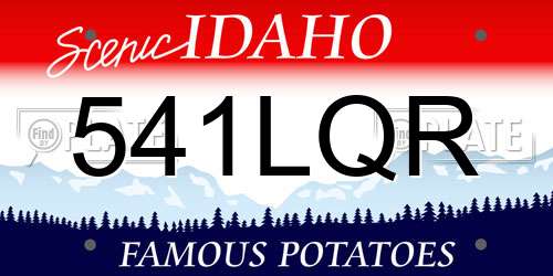 541LQR Idaho License Plate