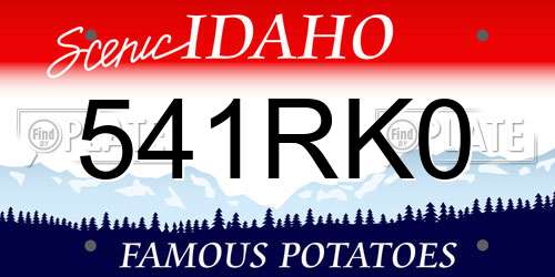 541RK0 Idaho License Plate