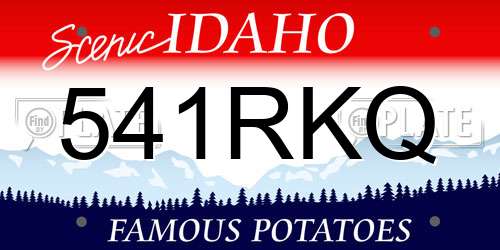 541RKQ Idaho License Plate
