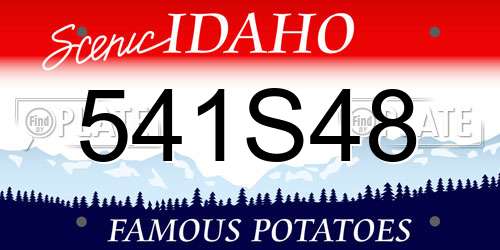 541S48 Idaho License Plate