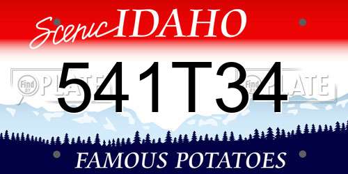 541T34 Idaho License Plate
