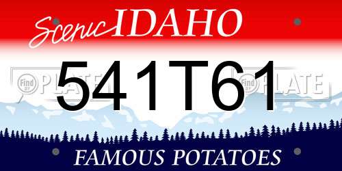 541T61 Idaho License Plate