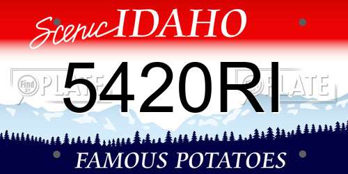 5420RI Idaho License Plate