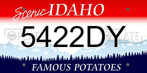 5422DY Idaho License Plate